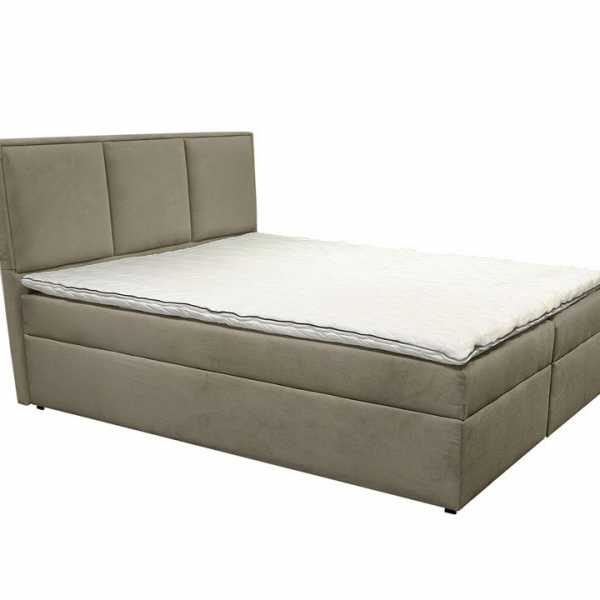 Green boxspring ágy 140